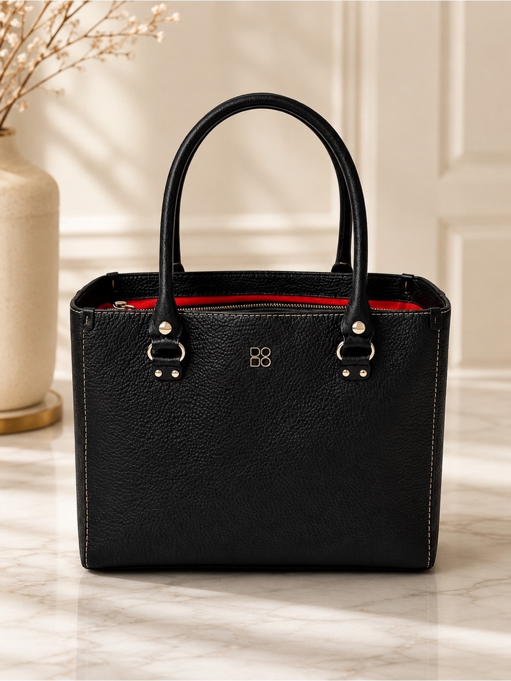 Kate Spade Brown Leather Satchel Structured Work Tote Handbag